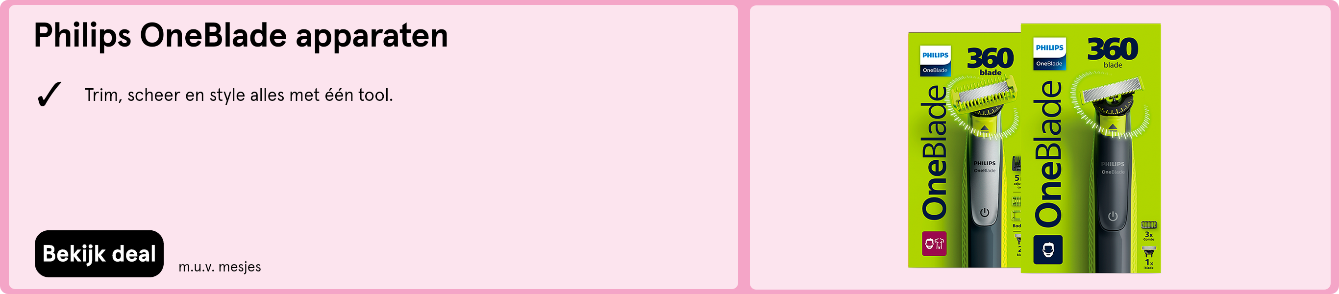 Philips OneBlade banner desktop